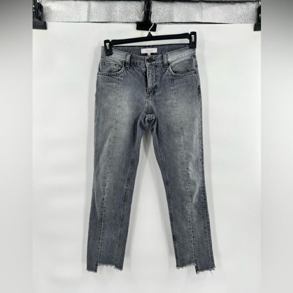 Ei8htdreams grey jeans straight ribbed hem size 25